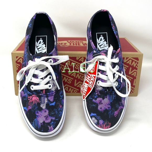 VANS Authentic Warped Floral Black Canvas Women’s Sneakers Size 7 9 VN0A2Z5IT7R - Picture 4 of 11